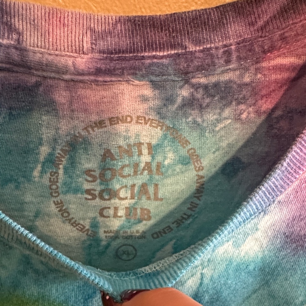 Anti Social Social Club Multicolor Spiral tee - Picture 3 of 4